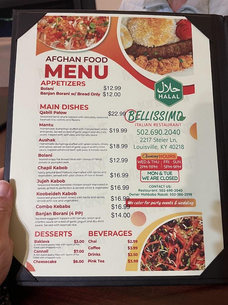 Bellissimo Menu image 3